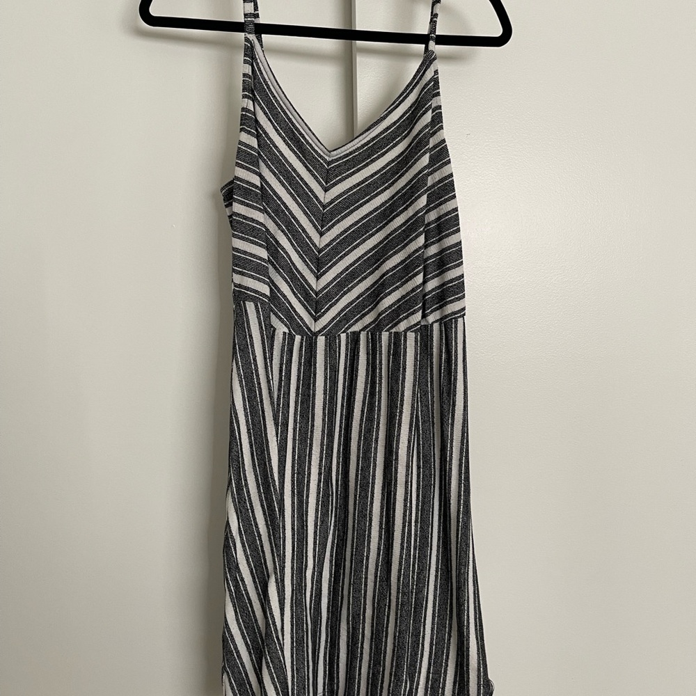 Black and White Stripped Tank Dress